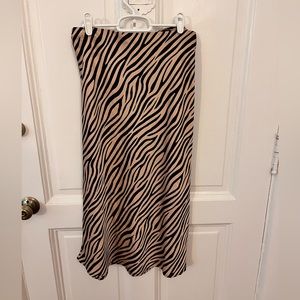 Cool zebra print midi skirt!
